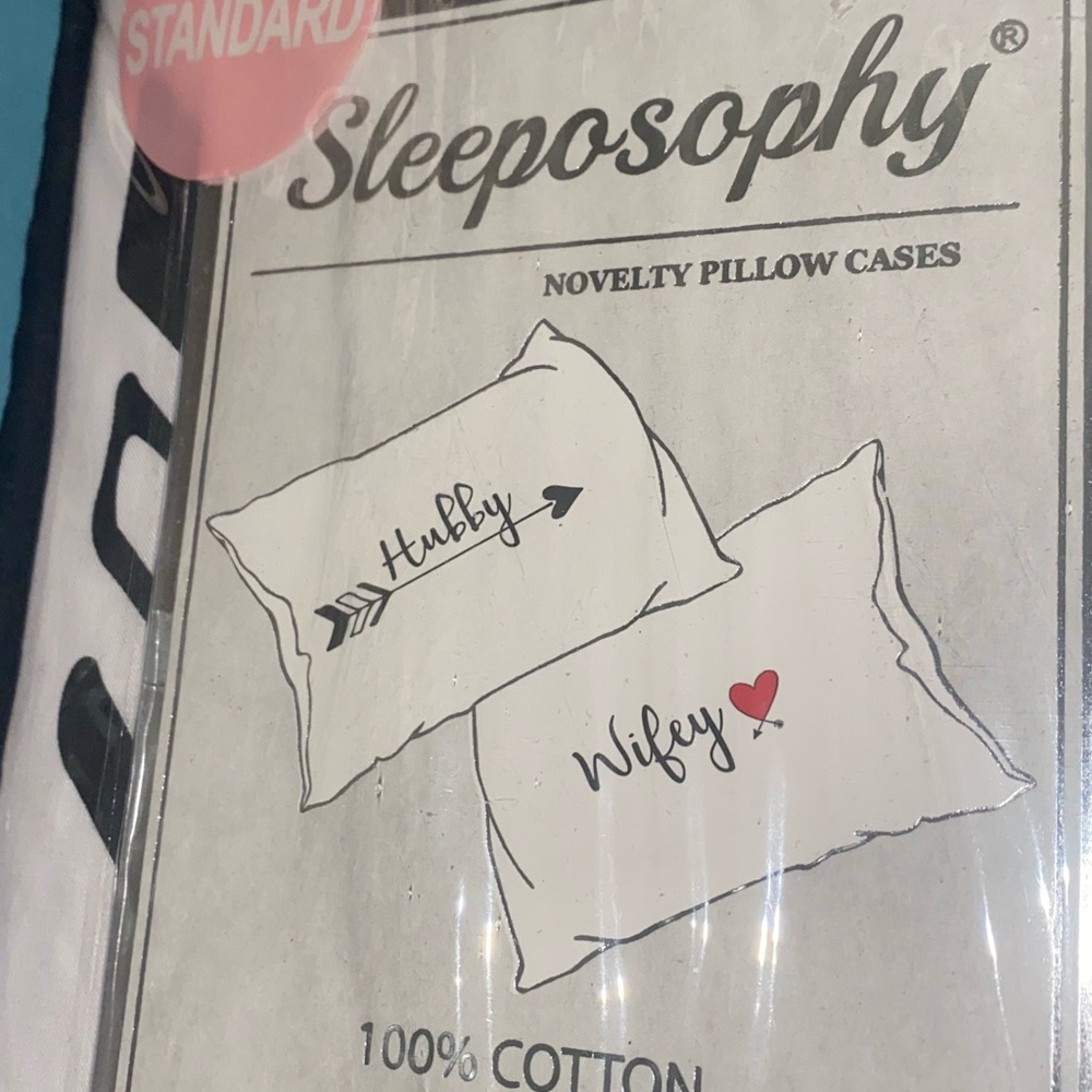Hubby Wifey Pillowcases Sleeposophy Standard Husband Wife
